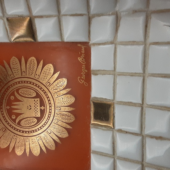 Vintage Georges Briard Mosaic Tile Dish 5" X 5" - Picture 2 of 6